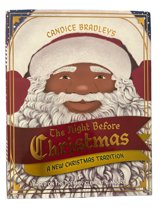 Book cover of 'The Night Before Christmas' with a stylized illustration of a woman's face.